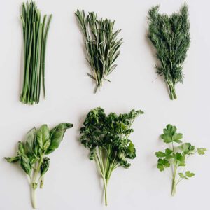 Alphabetical list of herbs