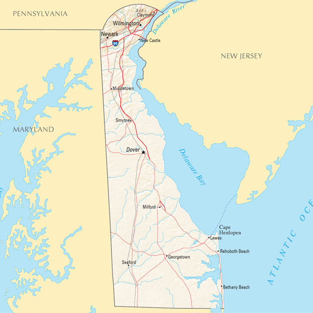 Alphabetical List of Counties in Delaware A-Z